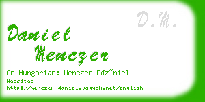 daniel menczer business card